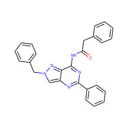 O=C(Cc1ccccc1)Nc1nc(-c2ccccc2)nc2cn(Cc3ccccc3)nc12 ZINC000653777830