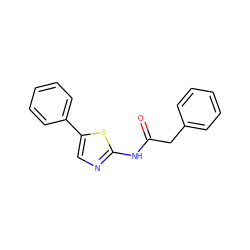 O=C(Cc1ccccc1)Nc1ncc(-c2ccccc2)s1 ZINC000028397515