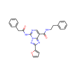 O=C(Cc1ccccc1)Nc1ncc(C(=O)NCCc2ccccc2)c2nc(-c3ccco3)nn12 ZINC000299834032