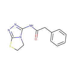 O=C(Cc1ccccc1)Nc1nnc2n1CCS2 ZINC000008600594