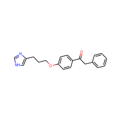 O=C(Cc1ccccc1)c1ccc(OCCCc2c[nH]cn2)cc1 ZINC000013814565