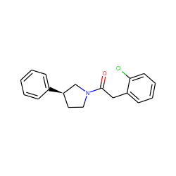 O=C(Cc1ccccc1Cl)N1CC[C@@H](c2ccccc2)C1 ZINC000038567051