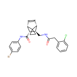 O=C(Cc1ccccc1Cl)NC[C@H]1[C@H](C(=O)Nc2ccc(Br)cc2)[C@@H]2C=C[C@H]1C21CC1 ZINC000168425959