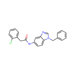 O=C(Cc1ccccc1Cl)Nc1ccc2c(c1)ncn2Cc1ccccc1 ZINC000040392094