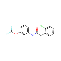 O=C(Cc1ccccc1Cl)Nc1cccc(OC(F)F)c1 ZINC000048266473