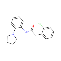 O=C(Cc1ccccc1Cl)Nc1ccccc1N1CCCC1 ZINC000012637750