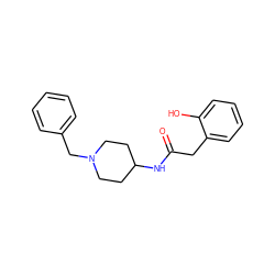 O=C(Cc1ccccc1O)NC1CCN(Cc2ccccc2)CC1 ZINC000013779912