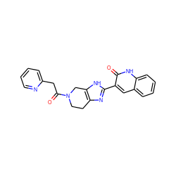 O=C(Cc1ccccn1)N1CCc2nc(-c3cc4ccccc4[nH]c3=O)[nH]c2C1 ZINC000084635806