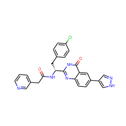 O=C(Cc1cccnc1)N[C@H](Cc1ccc(Cl)cc1)c1nc2ccc(-c3cn[nH]c3)cc2c(=O)[nH]1 ZINC000095588171