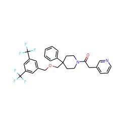 O=C(Cc1cccnc1)N1CCC(COCc2cc(C(F)(F)F)cc(C(F)(F)F)c2)(c2ccccc2)CC1 ZINC000027523438