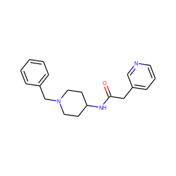 O=C(Cc1cccnc1)NC1CCN(Cc2ccccc2)CC1 ZINC000013470592