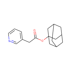 O=C(Cc1cccnc1)OC12CC3CC(CC(C3)C1)C2 ZINC000013743816