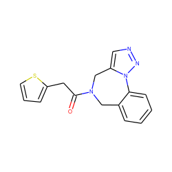 O=C(Cc1cccs1)N1Cc2ccccc2-n2nncc2C1 ZINC000061924145