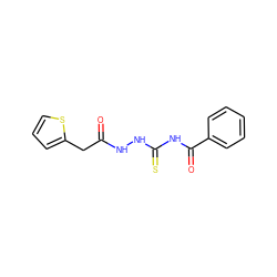 O=C(Cc1cccs1)NNC(=S)NC(=O)c1ccccc1 ZINC000004950564