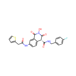 O=C(Cc1cccs1)Nc1ccc2c(c1)C(=O)N(O)C(=O)[C@@H]2C(=O)NCc1ccc(F)cc1 ZINC000169349203