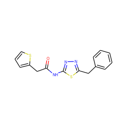 O=C(Cc1cccs1)Nc1nnc(Cc2ccccc2)s1 ZINC000000479592