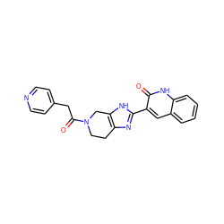 O=C(Cc1ccncc1)N1CCc2nc(-c3cc4ccccc4[nH]c3=O)[nH]c2C1 ZINC000084617176