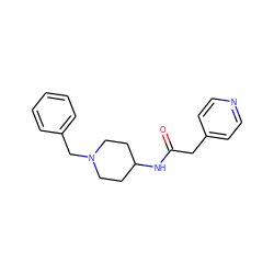 O=C(Cc1ccncc1)NC1CCN(Cc2ccccc2)CC1 ZINC000013470594