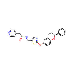 O=C(Cc1ccncc1)NCc1cnc(Oc2ccc3c(c2)CC[C@@H](c2ccccc2)O3)s1 ZINC000145488638