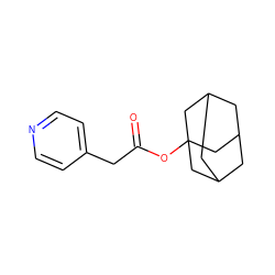 O=C(Cc1ccncc1)OC12CC3CC(CC(C3)C1)C2 ZINC000026834049