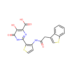 O=C(Cc1csc2ccccc12)Nc1ccsc1-c1nc(C(=O)O)c(O)c(=O)[nH]1 ZINC000003583400