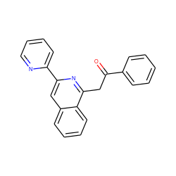 O=C(Cc1nc(-c2ccccn2)cc2ccccc12)c1ccccc1 ZINC000013672115