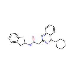 O=C(Cc1nc(C2CCCCC2)c2ccccc2n1)NC1Cc2ccccc2C1 ZINC000058633061