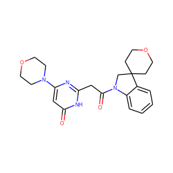 O=C(Cc1nc(N2CCOCC2)cc(=O)[nH]1)N1CC2(CCOCC2)c2ccccc21 ZINC000200471792