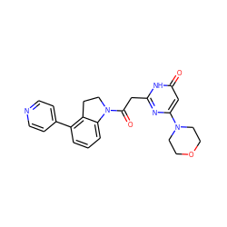 O=C(Cc1nc(N2CCOCC2)cc(=O)[nH]1)N1CCc2c(-c3ccncc3)cccc21 ZINC000103262541