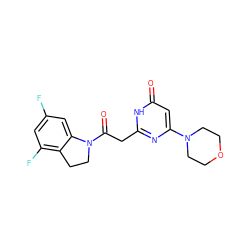 O=C(Cc1nc(N2CCOCC2)cc(=O)[nH]1)N1CCc2c(F)cc(F)cc21 ZINC000115073027
