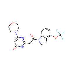 O=C(Cc1nc(N2CCOCC2)cc(=O)[nH]1)N1CCc2c(OC(F)(F)F)cccc21 ZINC000103262531