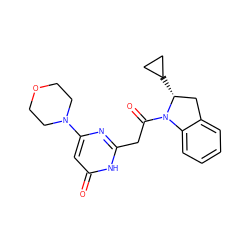 O=C(Cc1nc(N2CCOCC2)cc(=O)[nH]1)N1c2ccccc2C[C@H]1C1CC1 ZINC000147042053