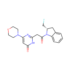 O=C(Cc1nc(N2CCOCC2)cc(=O)[nH]1)N1c2ccccc2C[C@H]1CF ZINC000147070860