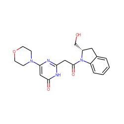 O=C(Cc1nc(N2CCOCC2)cc(=O)[nH]1)N1c2ccccc2C[C@H]1CO ZINC000115071082
