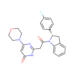 O=C(Cc1nc(N2CCOCC2)cc(=O)[nH]1)N1c2ccccc2C[C@H]1c1ccc(F)cc1 ZINC000147068409