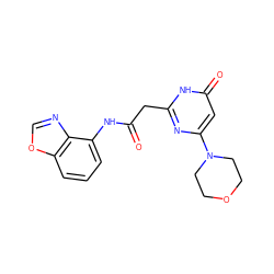 O=C(Cc1nc(N2CCOCC2)cc(=O)[nH]1)Nc1cccc2ocnc12 ZINC000115067949