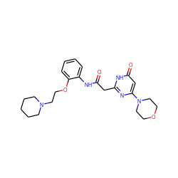O=C(Cc1nc(N2CCOCC2)cc(=O)[nH]1)Nc1ccccc1OCCN1CCCCC1 ZINC000115066601