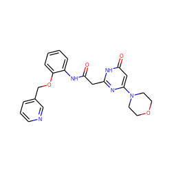 O=C(Cc1nc(N2CCOCC2)cc(=O)[nH]1)Nc1ccccc1OCc1cccnc1 ZINC000115070874