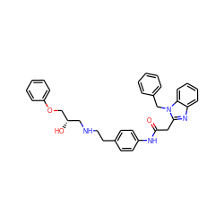 O=C(Cc1nc2ccccc2n1Cc1ccccc1)Nc1ccc(CCNC[C@H](O)COc2ccccc2)cc1 ZINC000044406725