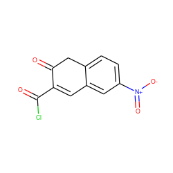 O=C(Cl)C1=Cc2cc([N+](=O)[O-])ccc2CC1=O ZINC000027193846