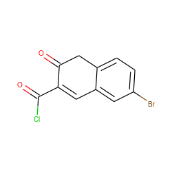 O=C(Cl)C1=Cc2cc(Br)ccc2CC1=O ZINC000027207490