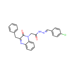 O=C(Cn1c(=O)c(Cc2ccccc2)nc2ccccc21)N/N=C/c1ccc(Cl)cc1 ZINC000299864265