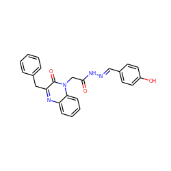 O=C(Cn1c(=O)c(Cc2ccccc2)nc2ccccc21)N/N=C/c1ccc(O)cc1 ZINC000299860019