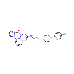 O=C(Cn1c(=O)c2cccn2c2cccnc21)NCCCN1CCN(c2ccc(Cl)cc2)CC1 ZINC000066136236