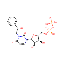 O=C(Cn1c(=O)ccn([C@@H]2O[C@H](CO[P@@](=O)(O)OP(=O)(O)O)[C@@H](O)[C@H]2O)c1=O)c1ccccc1 ZINC000038149756