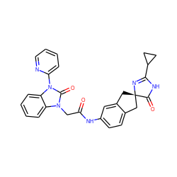 O=C(Cn1c(=O)n(-c2ccccn2)c2ccccc21)Nc1ccc2c(c1)C[C@@]1(C2)N=C(C2CC2)NC1=O ZINC000049553036