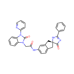 O=C(Cn1c(=O)n(-c2ccccn2)c2ccccc21)Nc1ccc2c(c1)C[C@@]1(C2)NC(c2ccccc2)=NC1=O ZINC000042876386