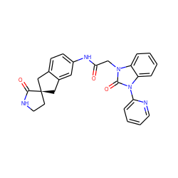 O=C(Cn1c(=O)n(-c2ccccn2)c2ccccc21)Nc1ccc2c(c1)C[C@]1(CCNC1=O)C2 ZINC000035850045