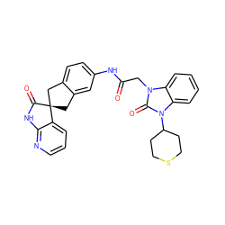 O=C(Cn1c(=O)n(C2CCSCC2)c2ccccc21)Nc1ccc2c(c1)C[C@]1(C2)C(=O)Nc2ncccc21 ZINC000040873787