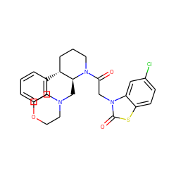 O=C(Cn1c(=O)sc2ccc(Cl)cc21)N1CCC[C@@H](c2ccccc2)[C@@H]1CN1CCOCC1 ZINC000029044286